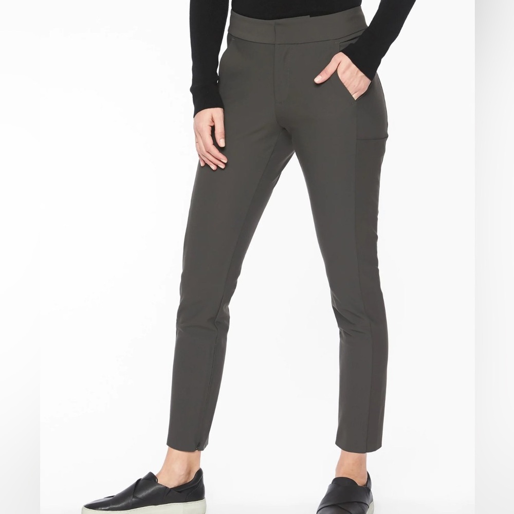 Athleta Olive Green Slim Ponte “Stellar” Ankle Pants